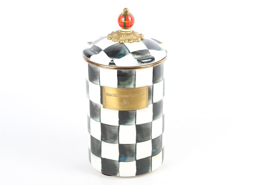 MacKenzie Childs quot Courtly Check quot Canisters EBTH MacKenzie Childs quot Courtly Check quot Canisters EBTH