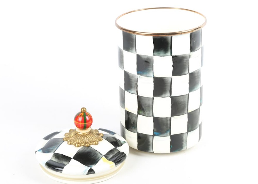 MacKenzie Childs quot Courtly Check quot Canisters EBTH MacKenzie Childs quot Courtly Check quot Canisters EBTH