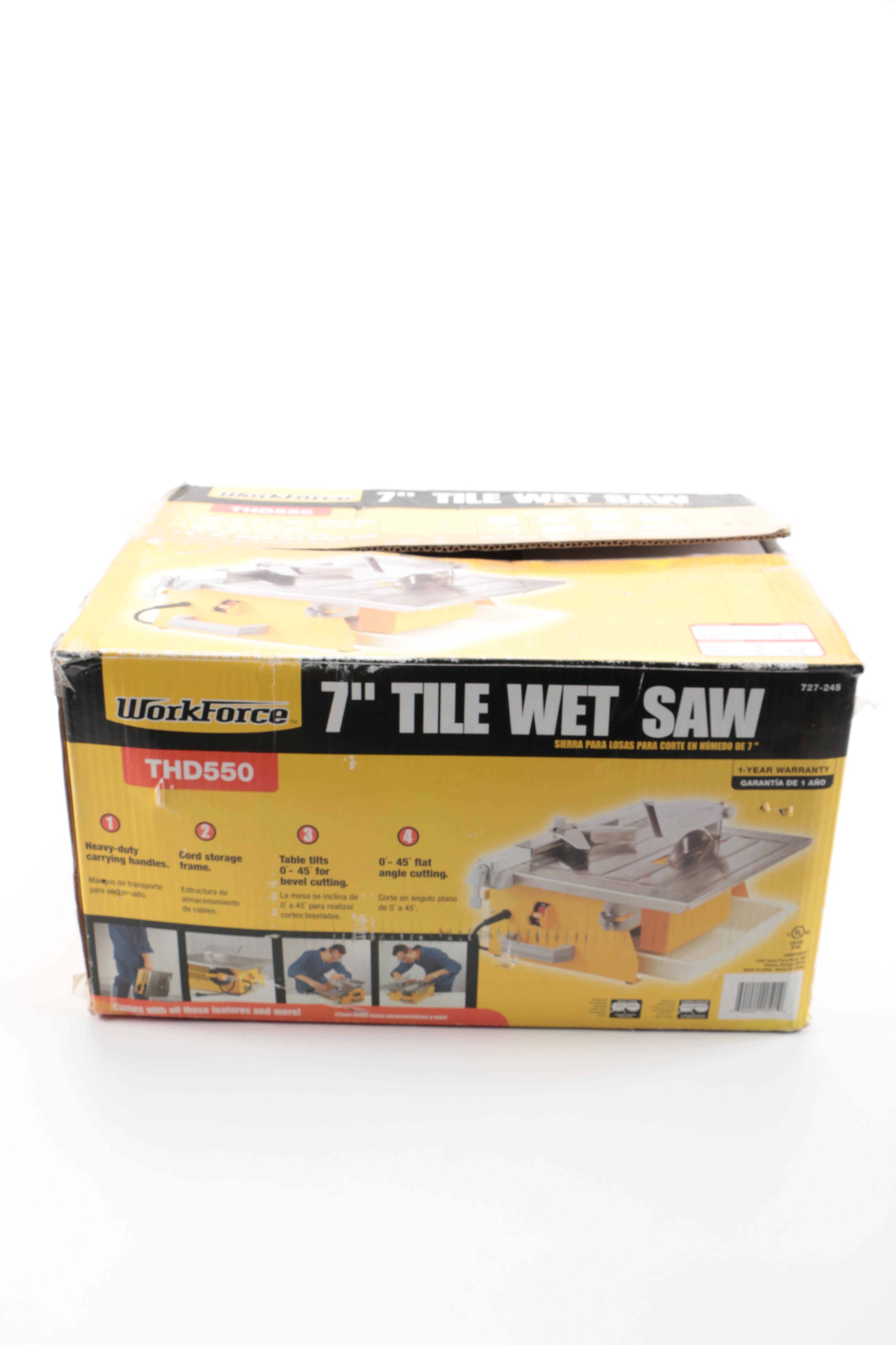 Workforce 7 Wet Tile Saw Thd550 : Workforce Tile Ceramic Cutter / A 7