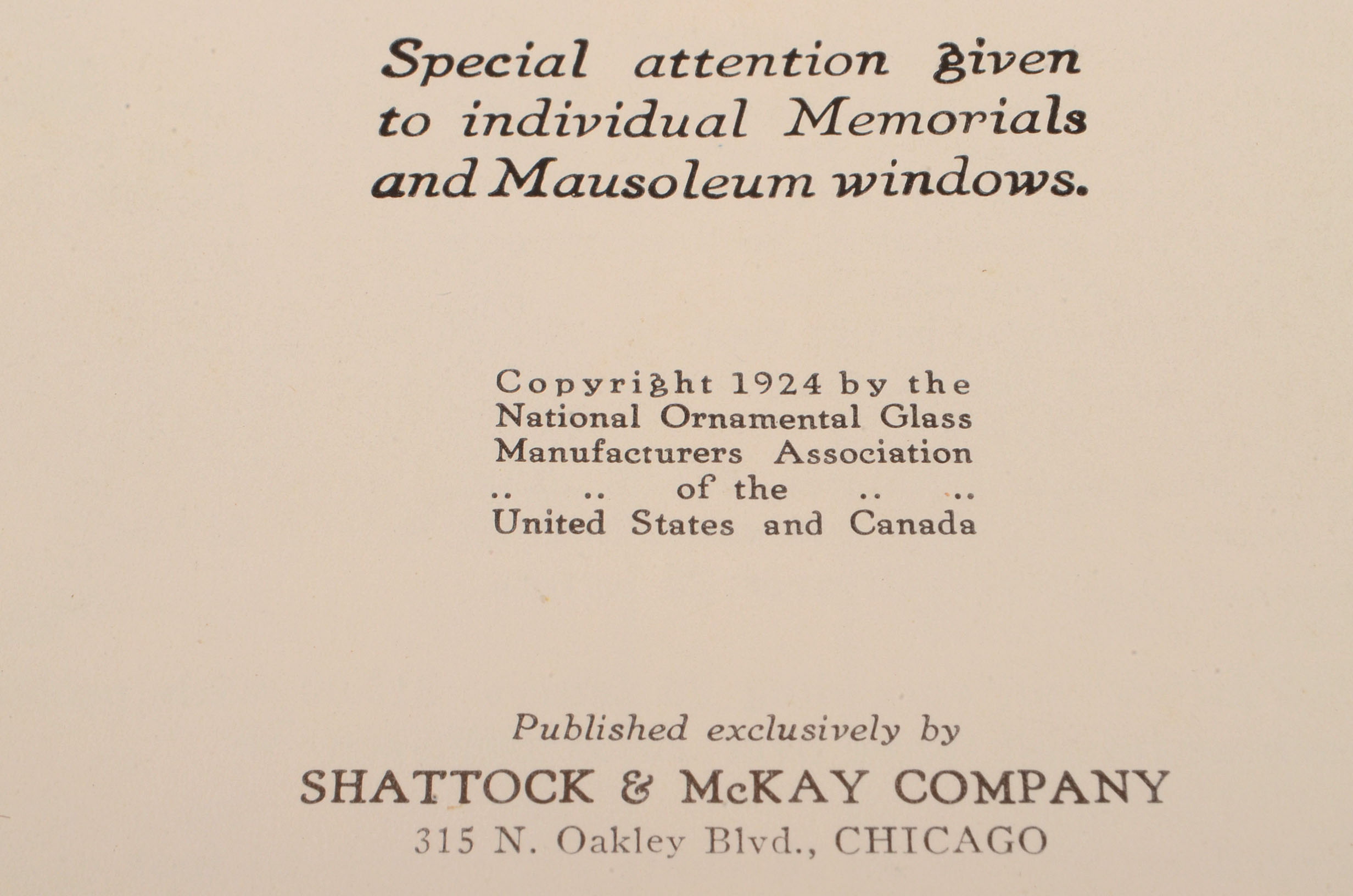 1924 Stained Glass Catalog EBTH