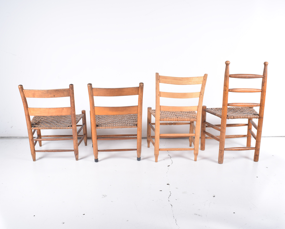 Ladder Back Chairs with Woven Seats | EBTH