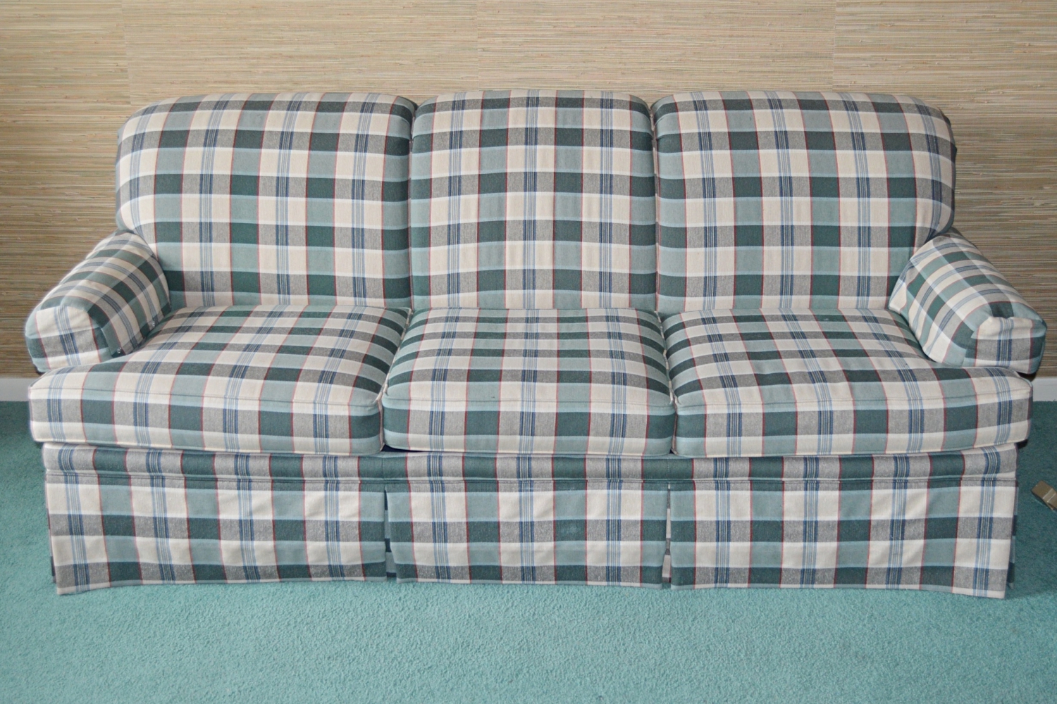 Plaid Sleeper Sofa EBTH
