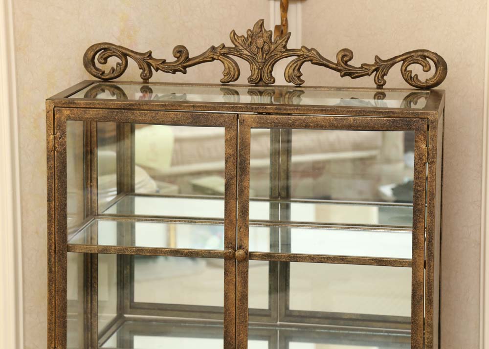 mirrored curio cabinets