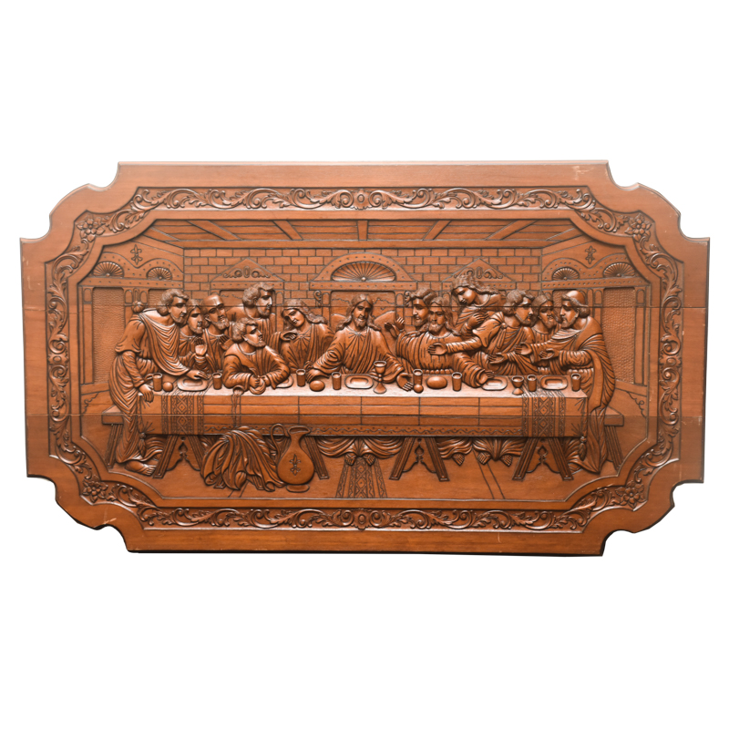 Large Wooden Wall Decor Of The Last Supper Ebth