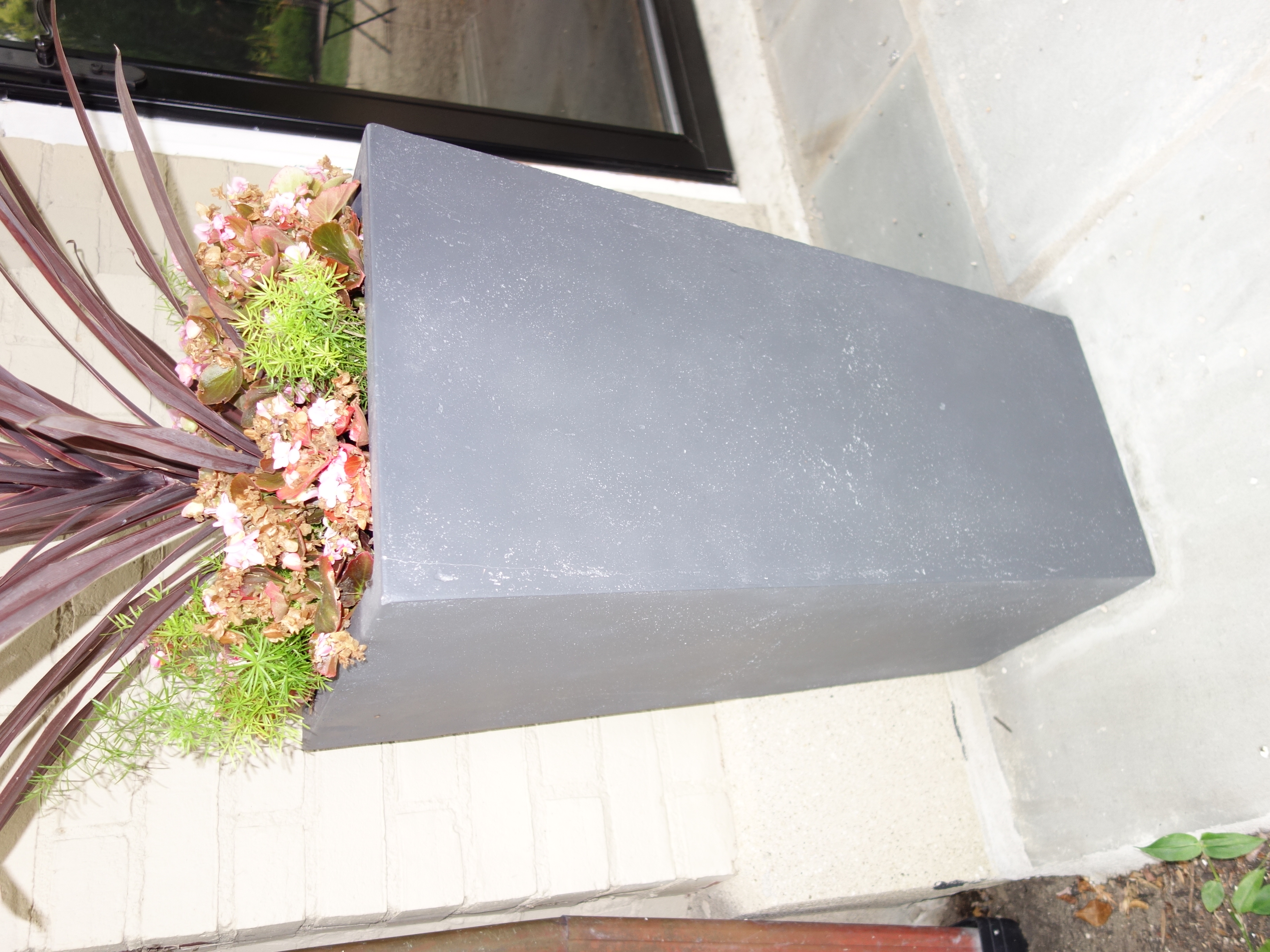 Restoration Hardware Weathered Cast Stone Tapered Planters EBTH