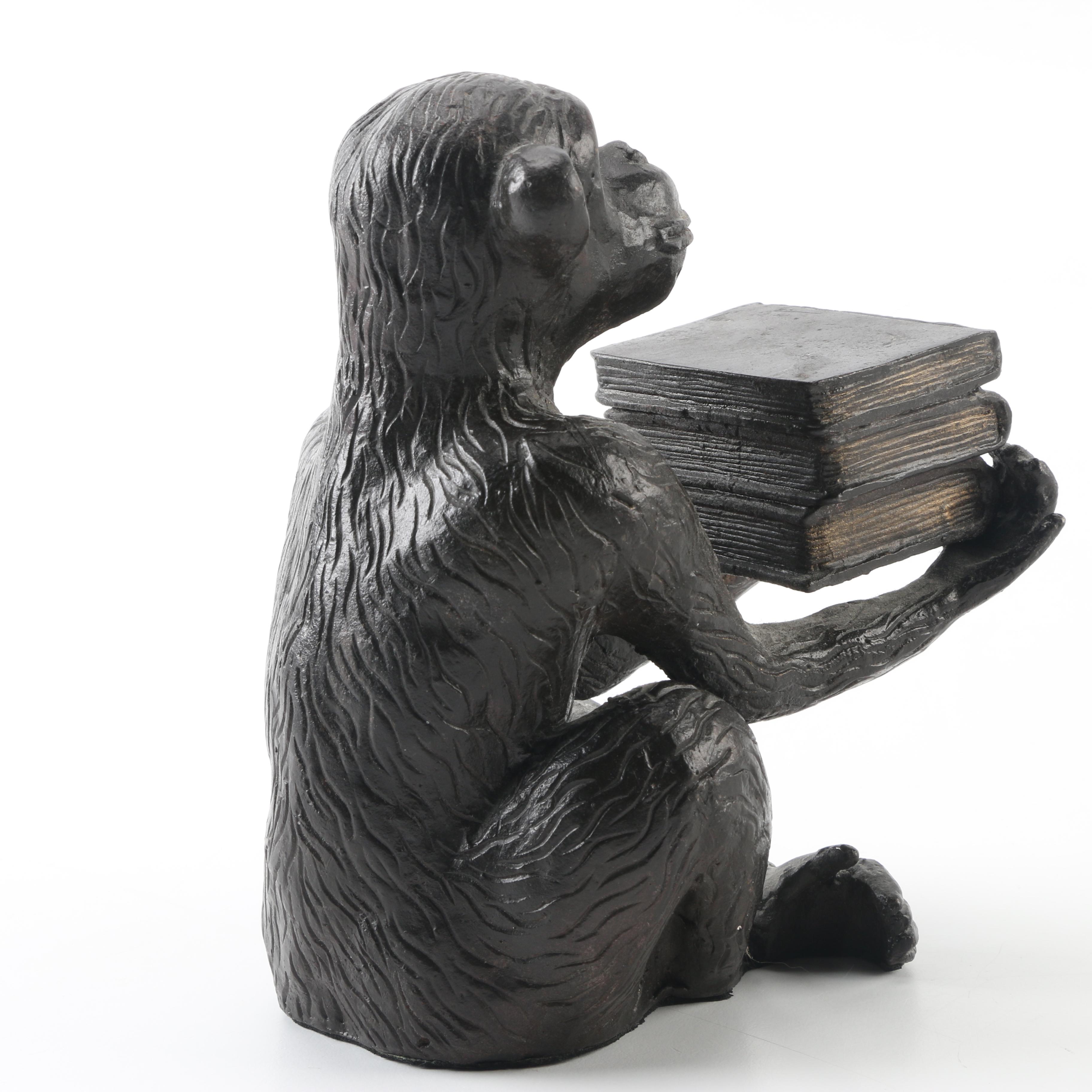 Vintage Castiron Monkey Bookends EBTH
