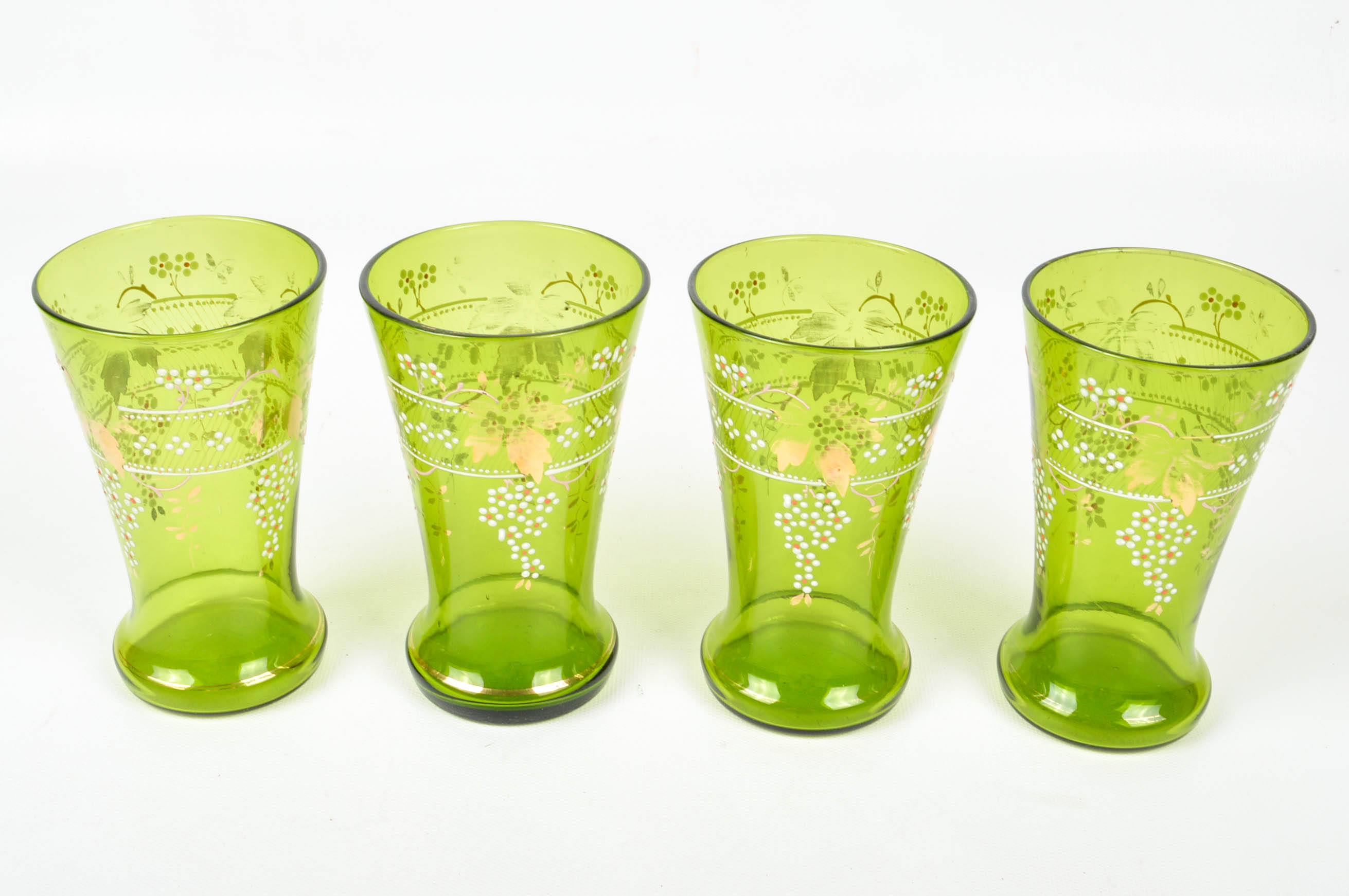 Green Glass Lemonade Set EBTH