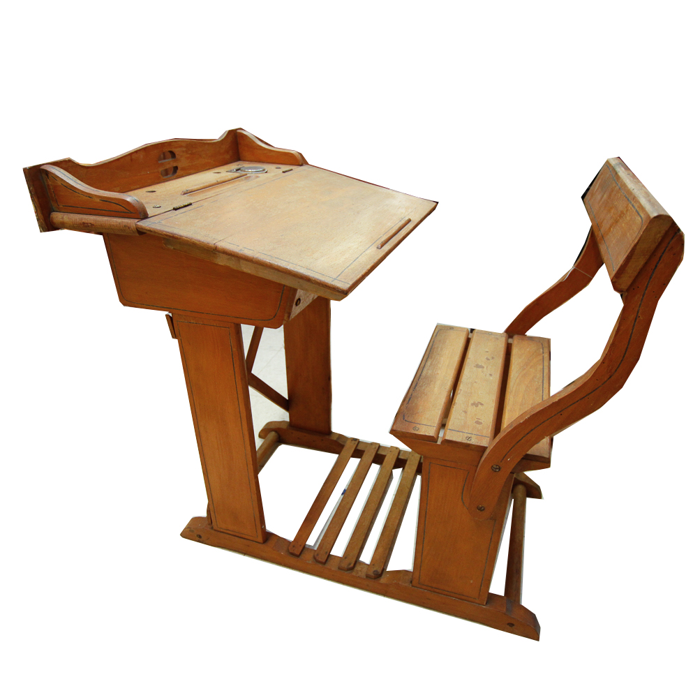 Vintage Oak School Desk By Torek Ebth
