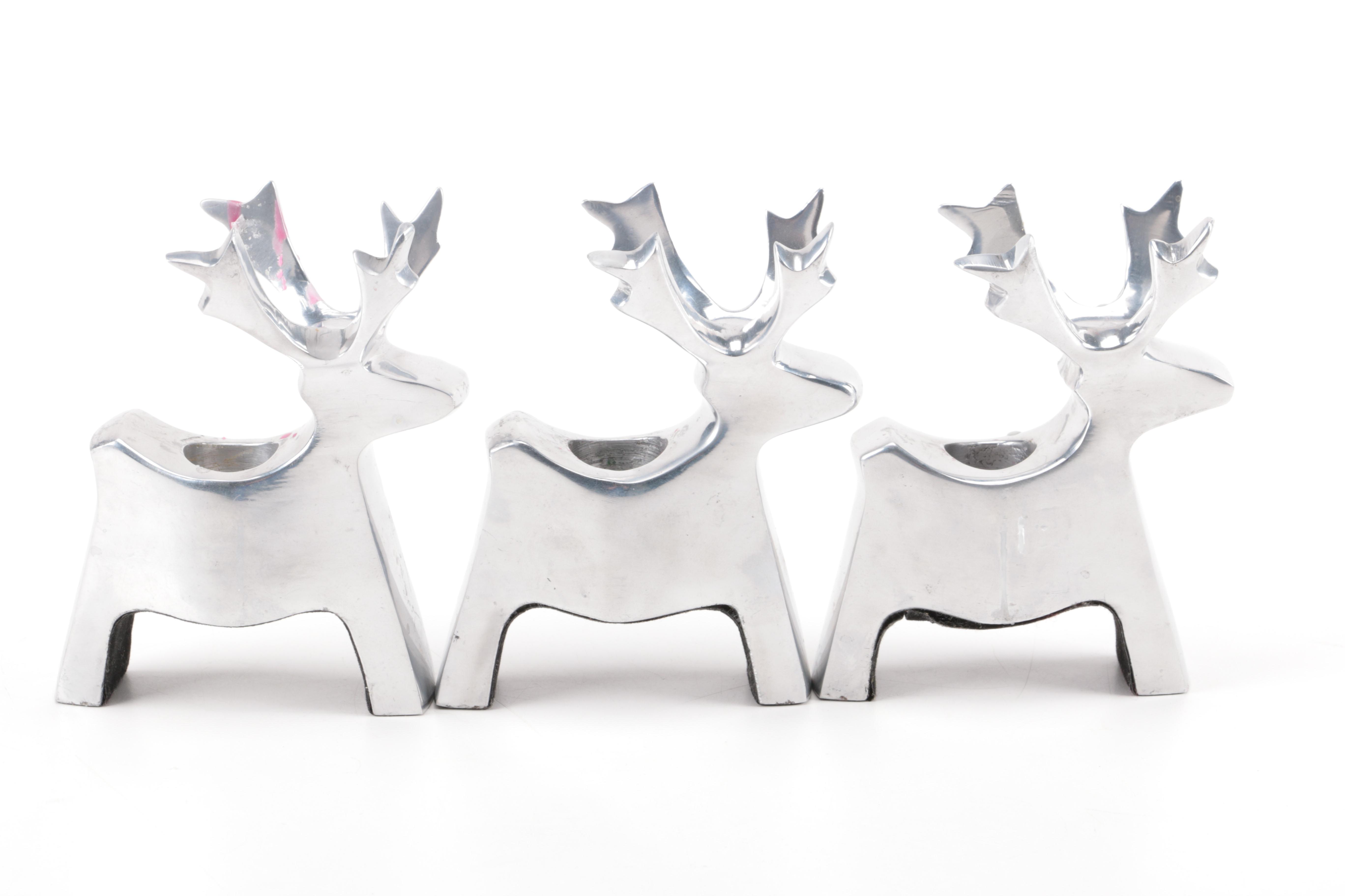 Metal Reindeer Candle Holders EBTH
