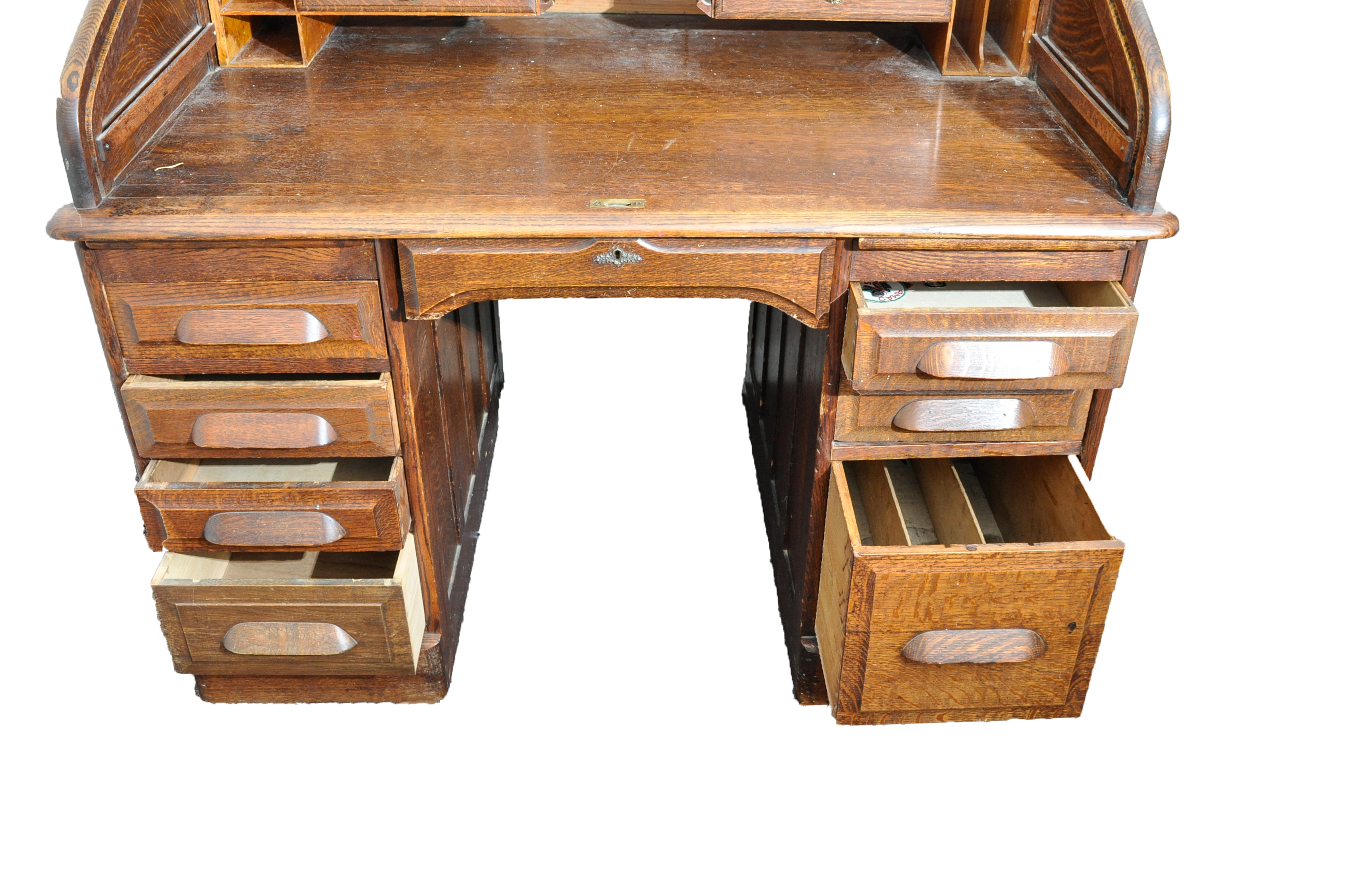 Vintage Tiger Oak RollTop Desk EBTH