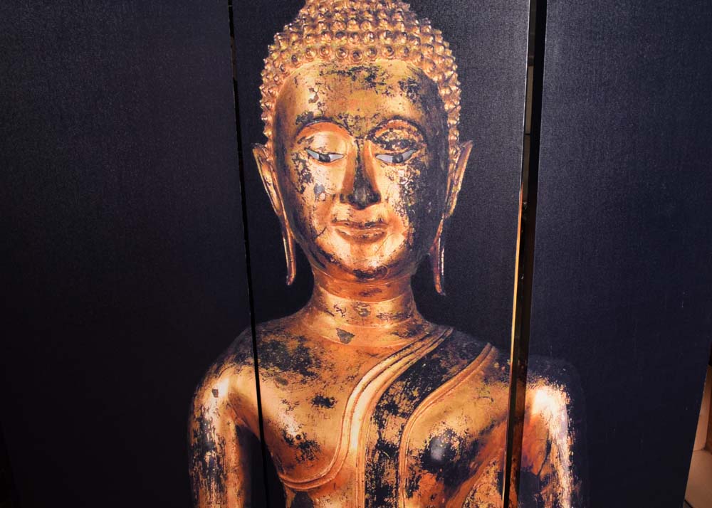 Canvas Thai Buddha Room Divider EBTH
