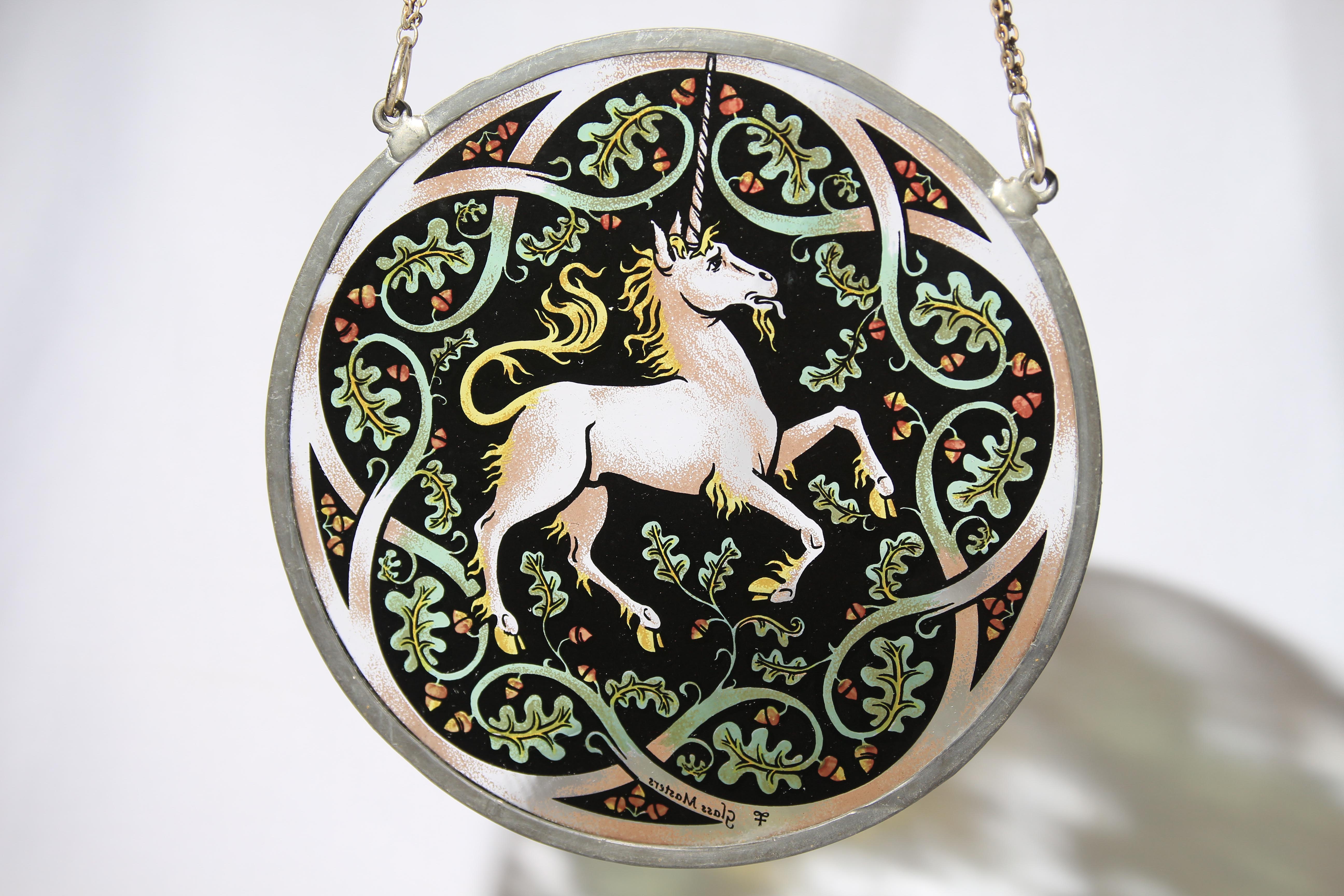 Vintage Glassmasters Unicorn Suncatcher EBTH