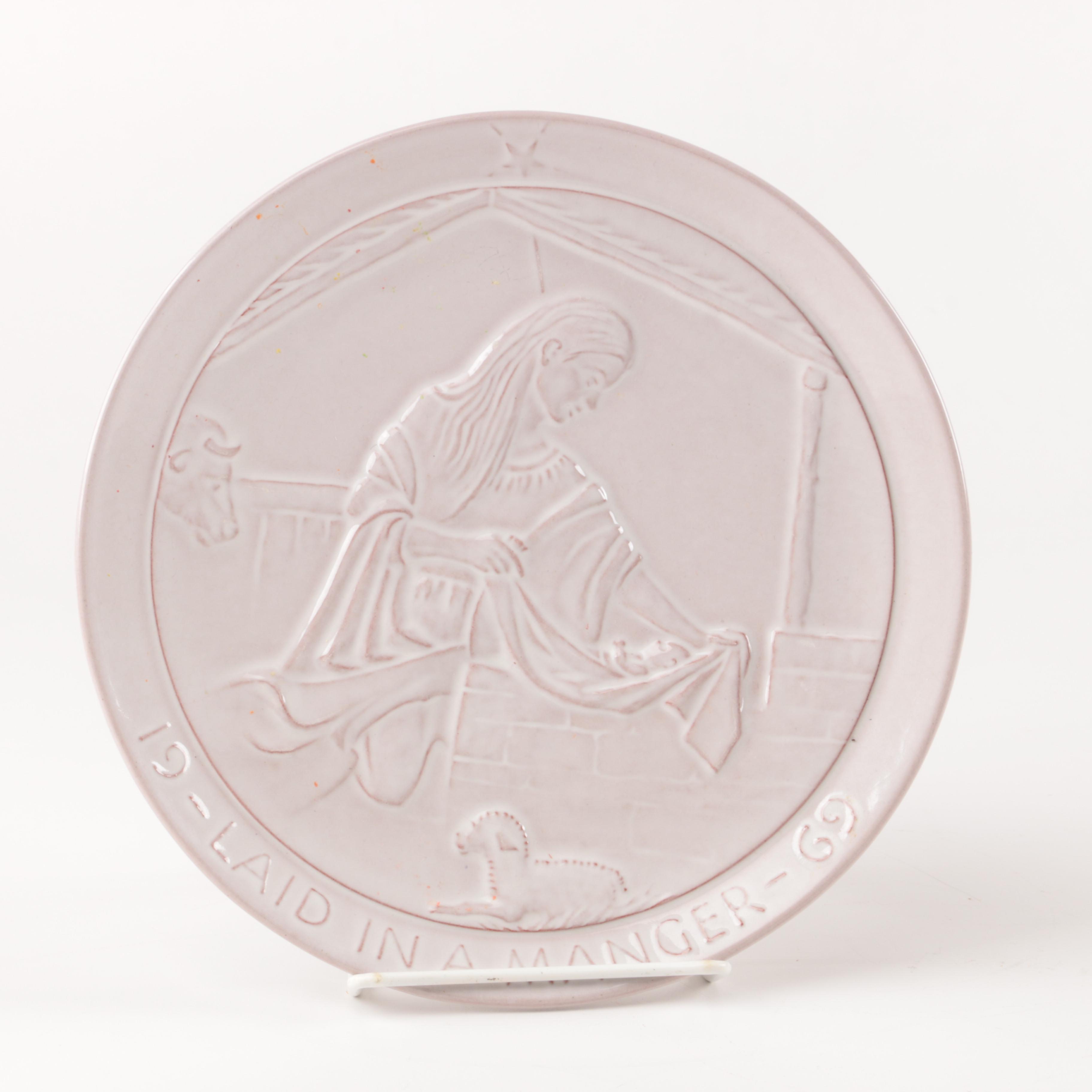 Download Frankoma Religious Art Pottery Plates | EBTH