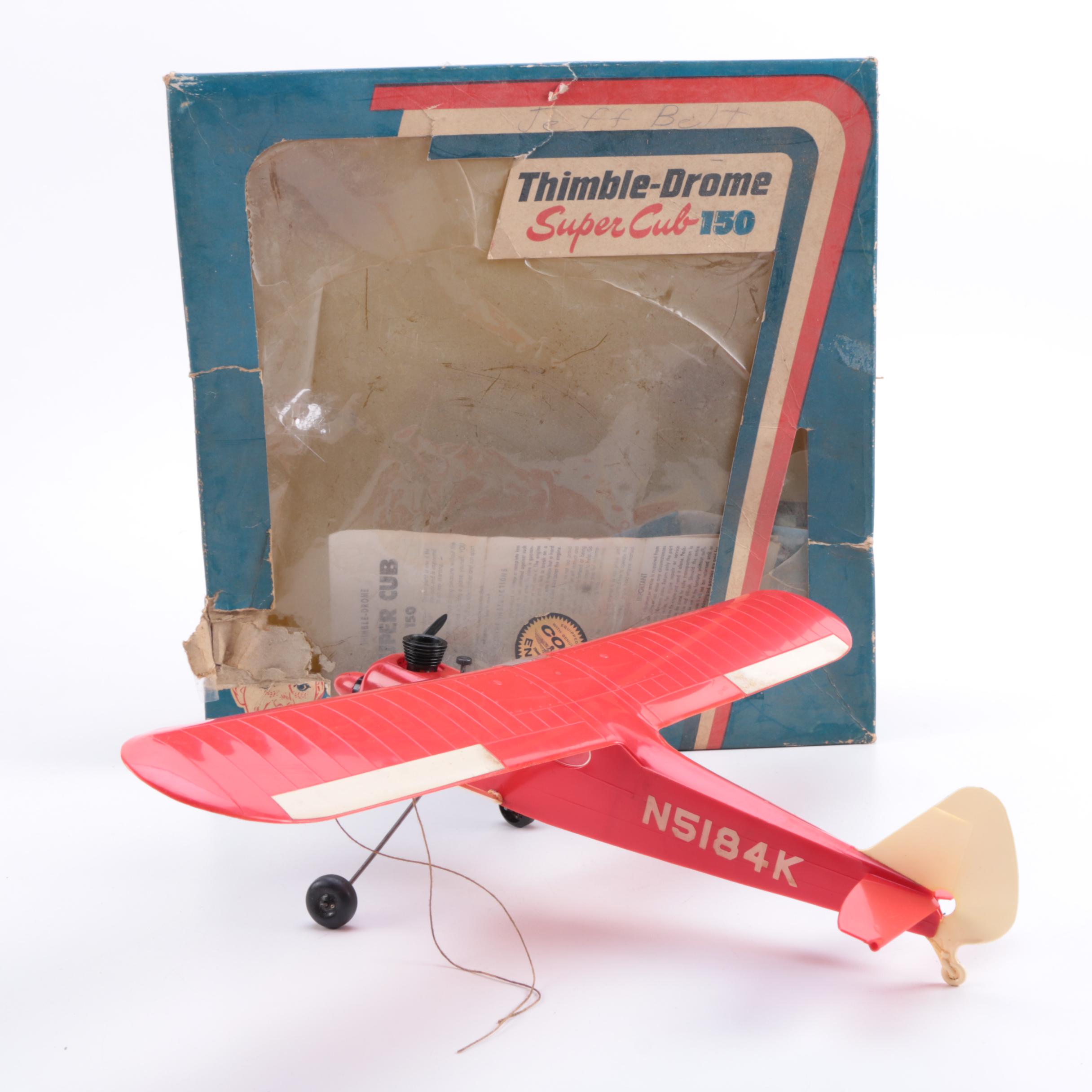 Vintage Cox ThimbleDrome Super Cub 150 Toy Airplane EBTH