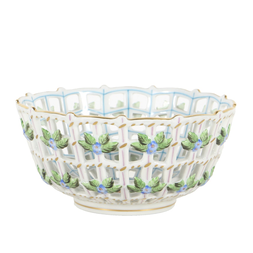 Herend  Porcelain Lattice Bowl
