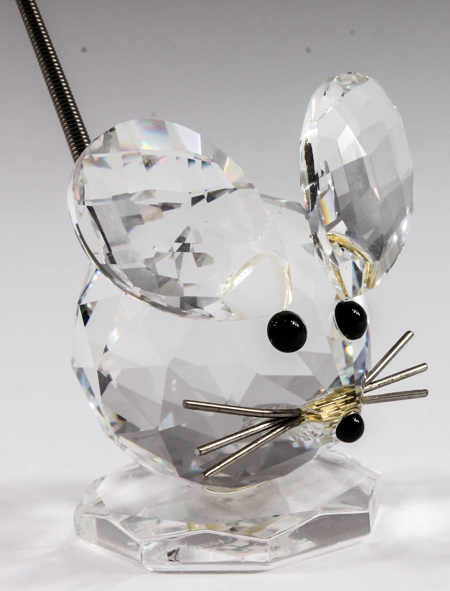 Swarovski Crystal Mouse Figurines with Display Stand EBTH