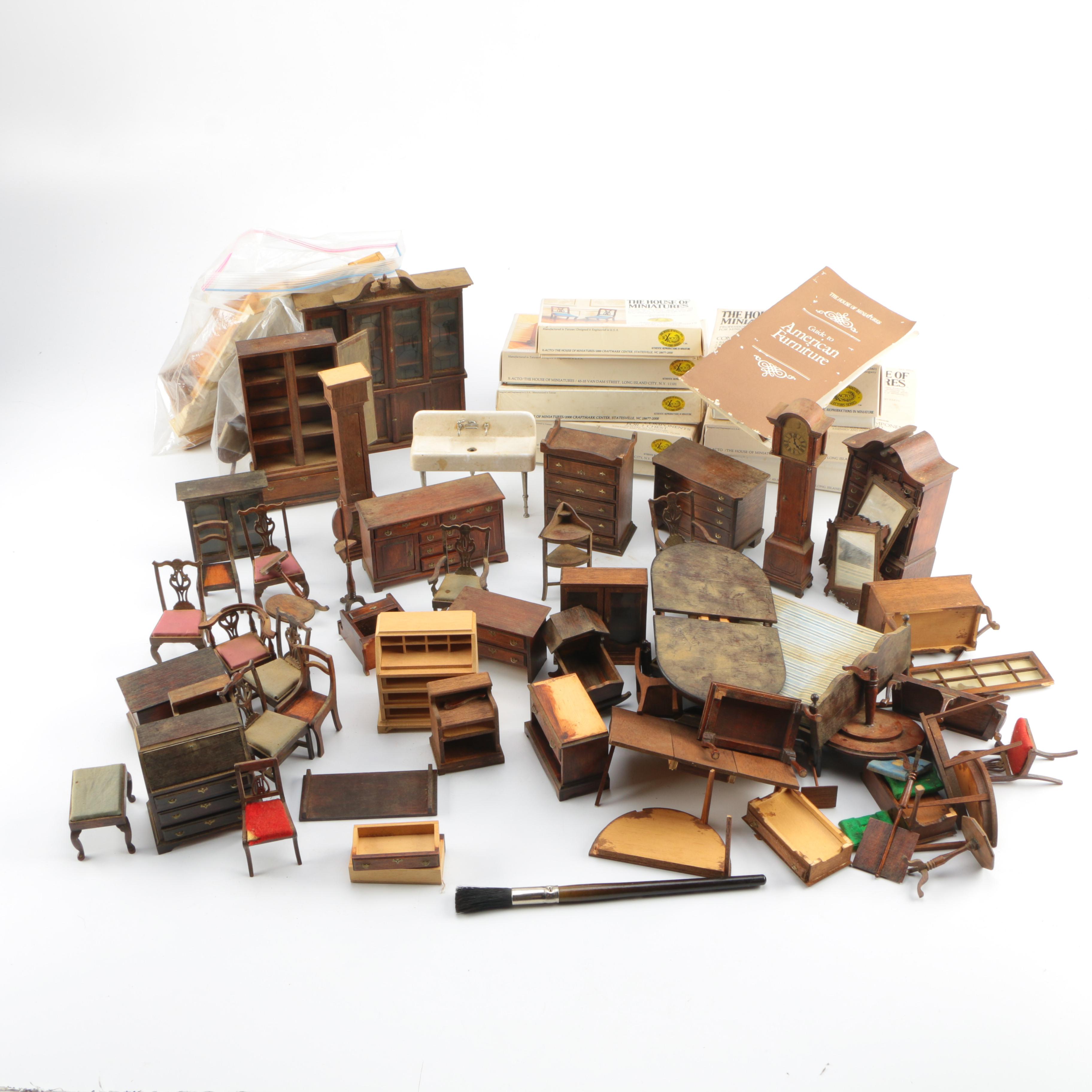 X Acto The House Of Miniatures Reproduction Furniture Including