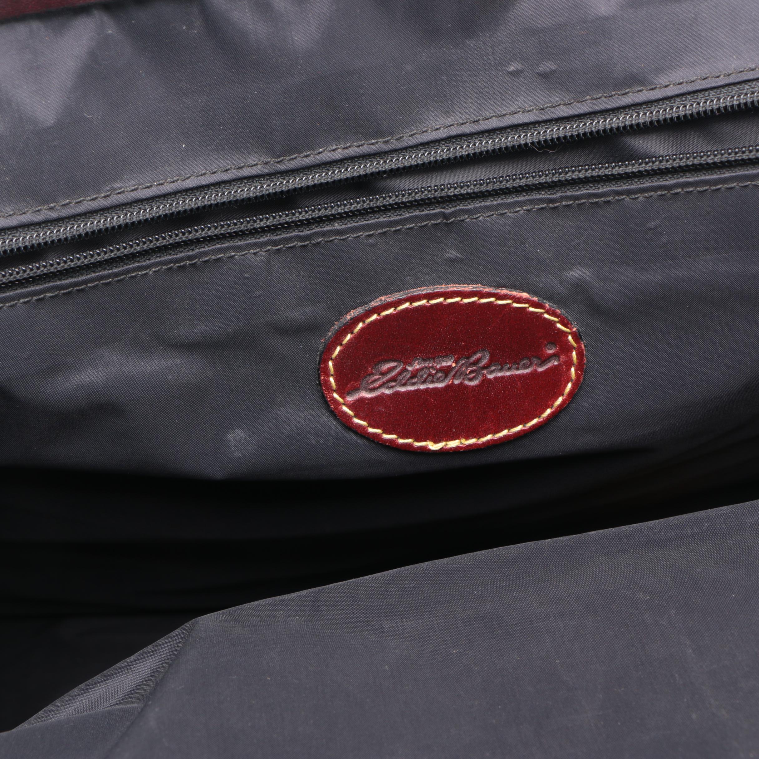 Vintage Eddie Bauer Burgundy Leather Briefcase EBTH