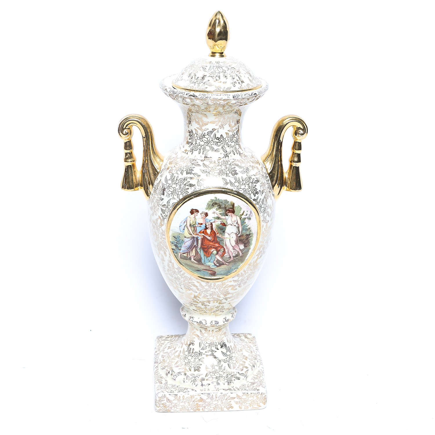 Vintage Empire Ware England Porcelain Urn With Gold Tone Accent Ebth