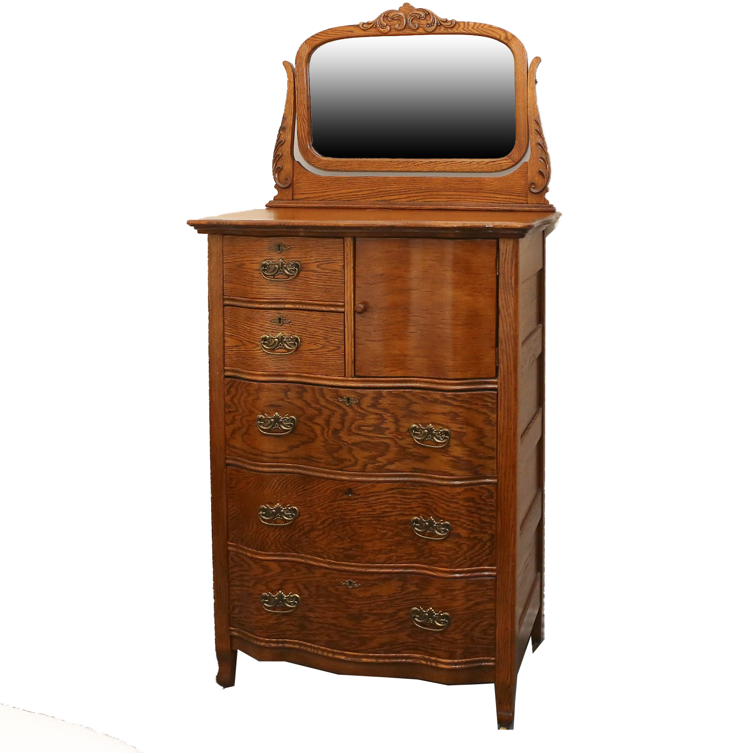 Vintage Victorian Oak Chifferobe EBTH