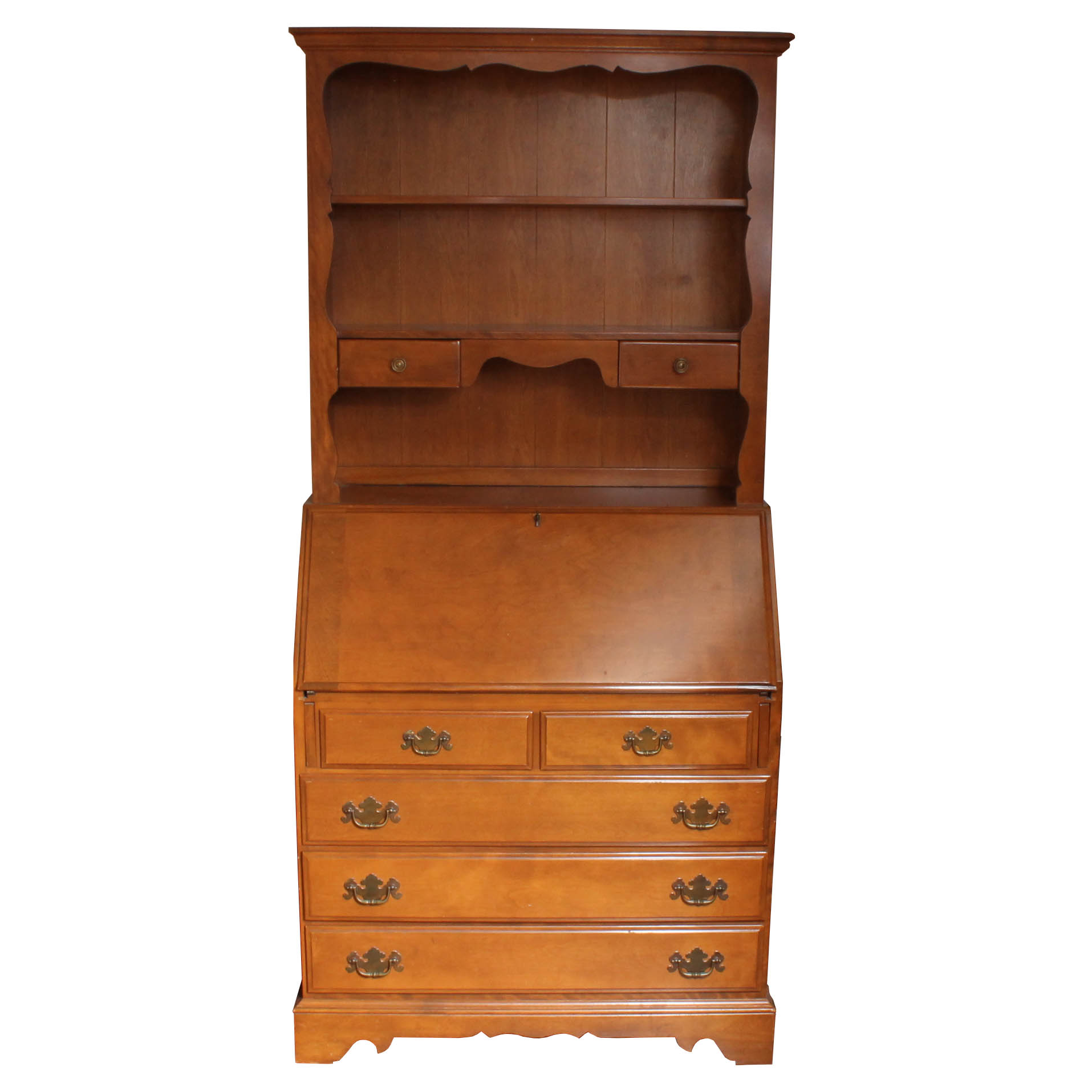 Mid Century Wood Secretary Desk by Ethan Allen EBTH