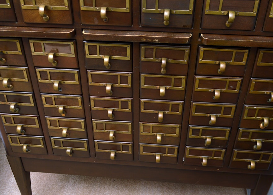 Vintage Library Card Catalog by Remington Rand Library Bureau