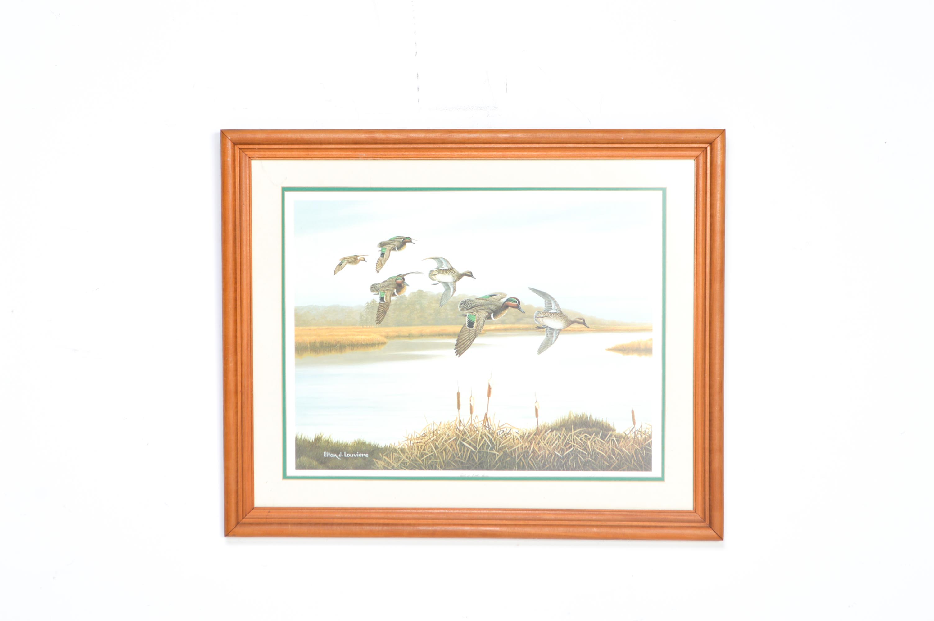 After Elton J. Louviere Signed Limited Edition Offset Lithograph "Teals