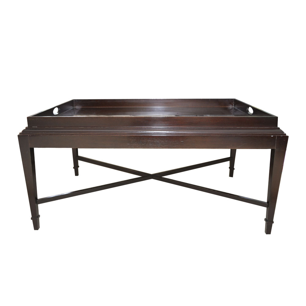 Barbara Barry Collection Mahogany Tray Top Coffee Table By Baker