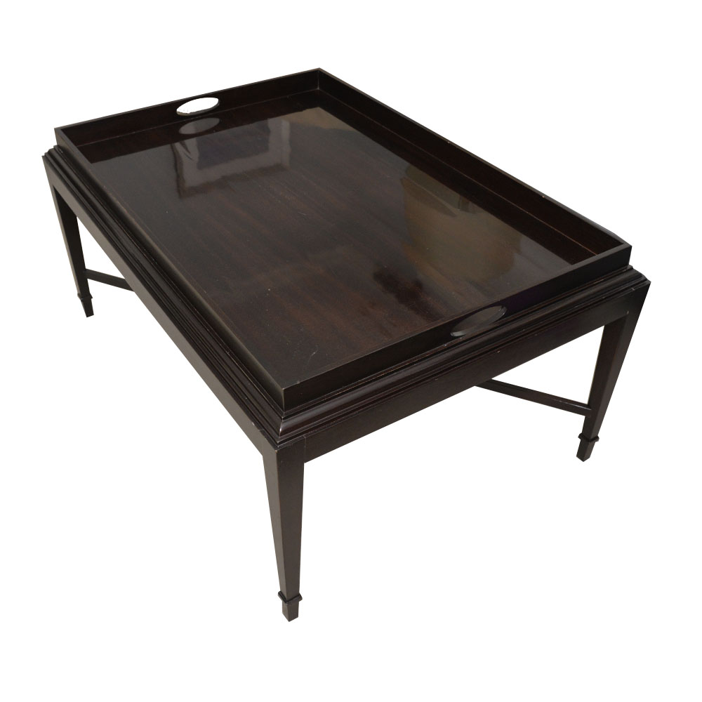 "Barbara Barry Collection" Mahogany Tray-Top Coffee Table ...