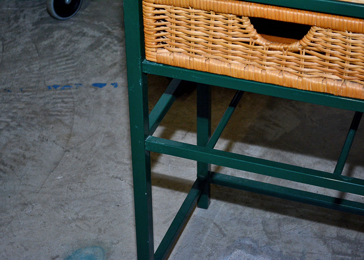 Bakers Rack with Wicker Drawers EBTH