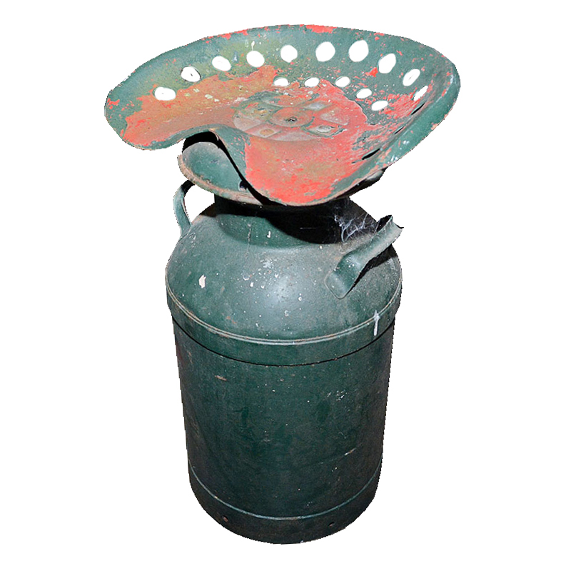 Vintage Milk Can Tractor Seat Stool EBTH