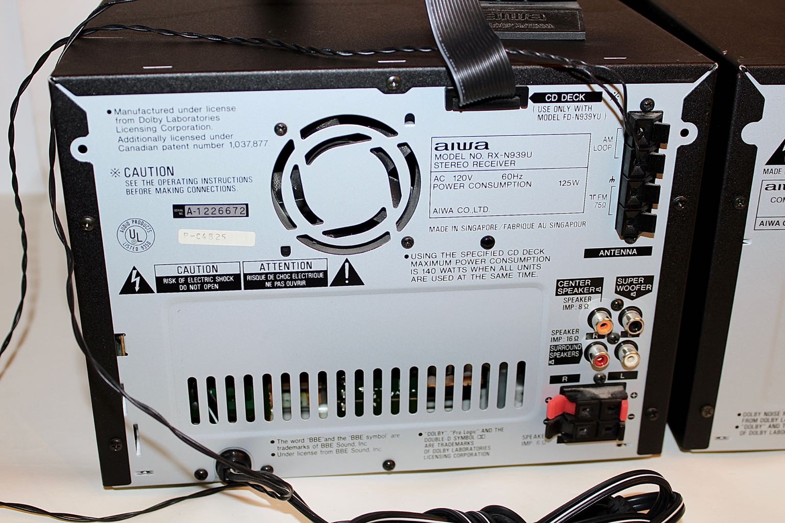 Aiwa NSXD939 Digital Mini HIFi Bookshelf Stereo System EBTH