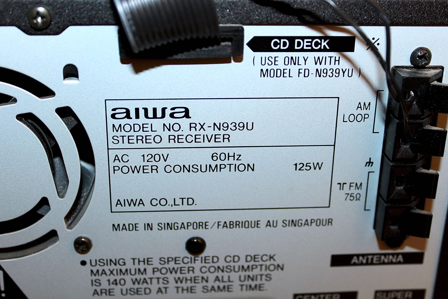 Aiwa NSXD939 Digital Mini HIFi Bookshelf Stereo System EBTH