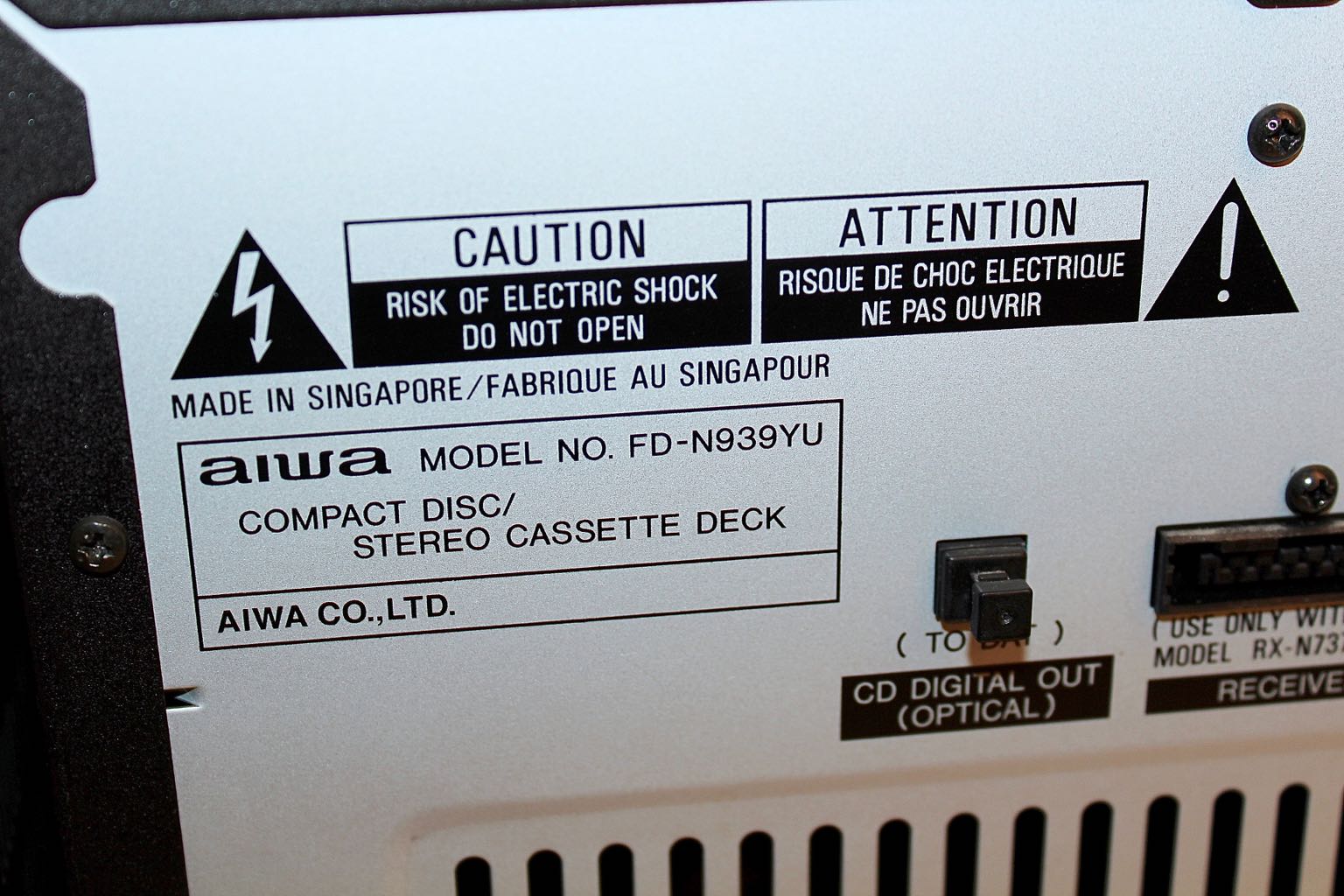 Aiwa NSXD939 Digital Mini HIFi Bookshelf Stereo System EBTH