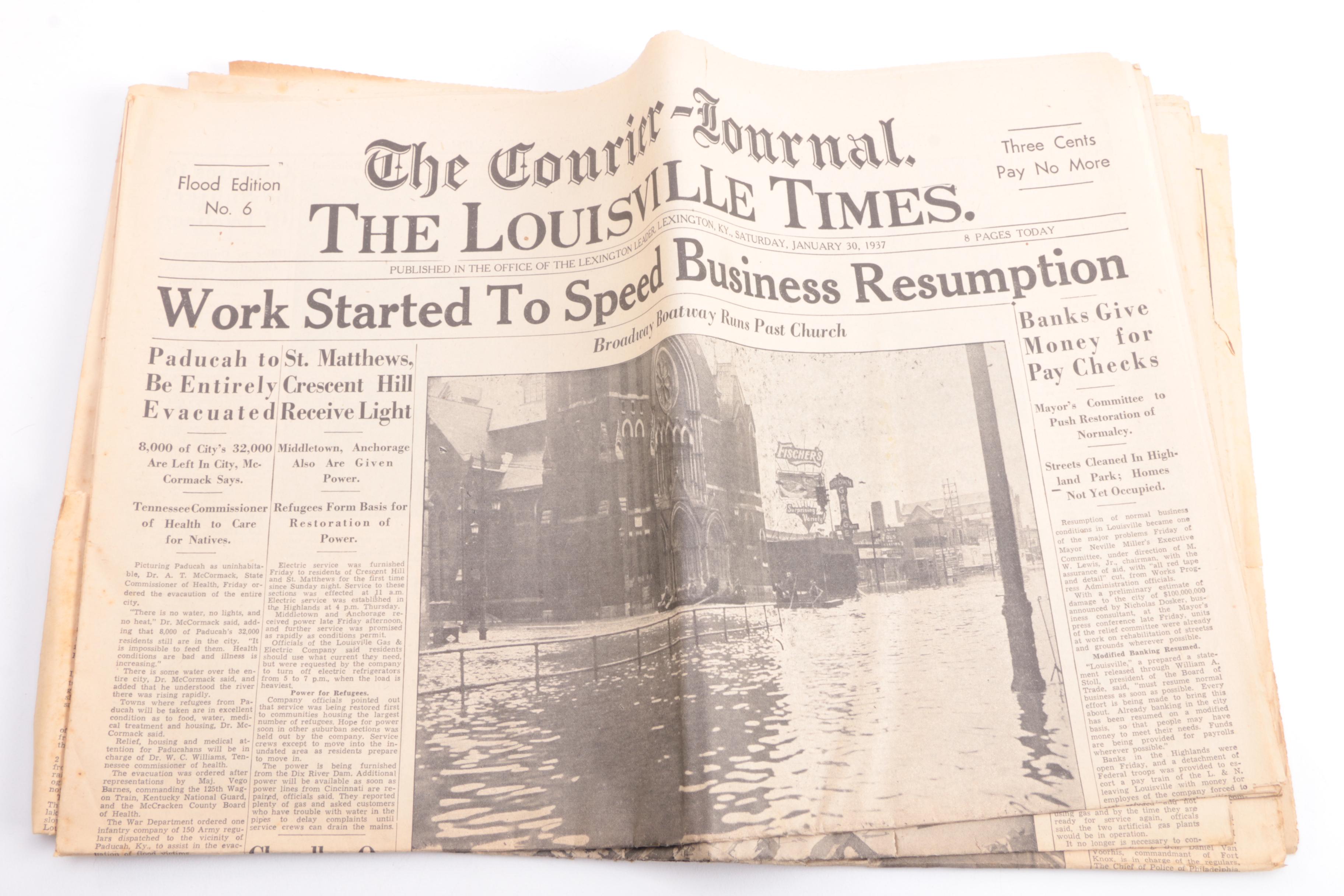 1937 Newspaper Collection From Louisville, Kentucky | EBTH