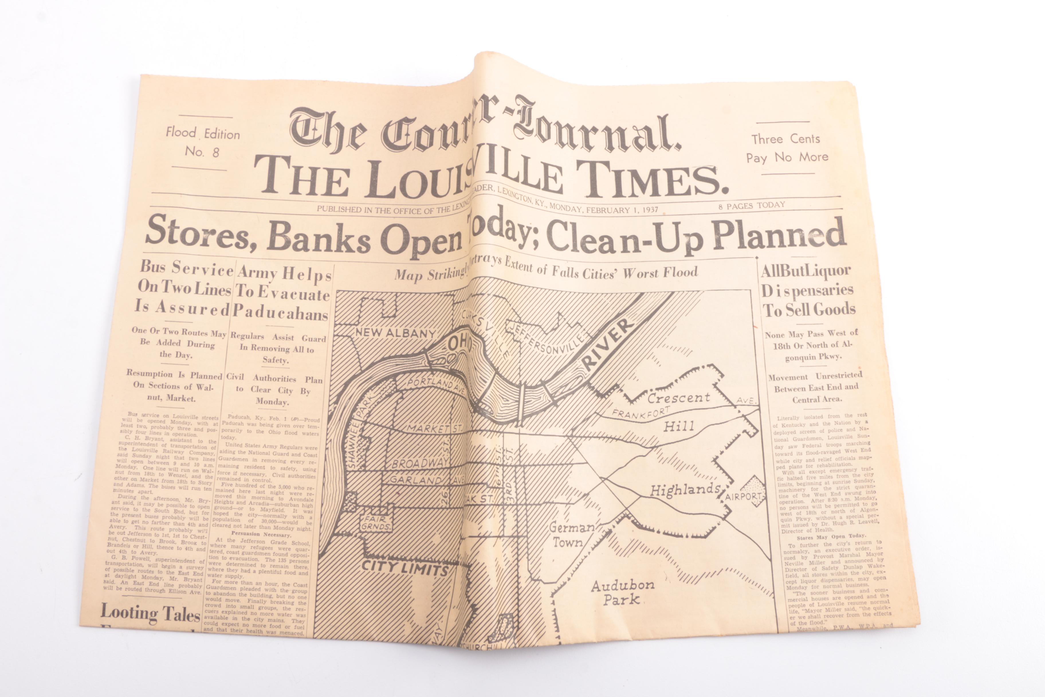 1937 Newspaper Collection from Louisville, Kentucky EBTH