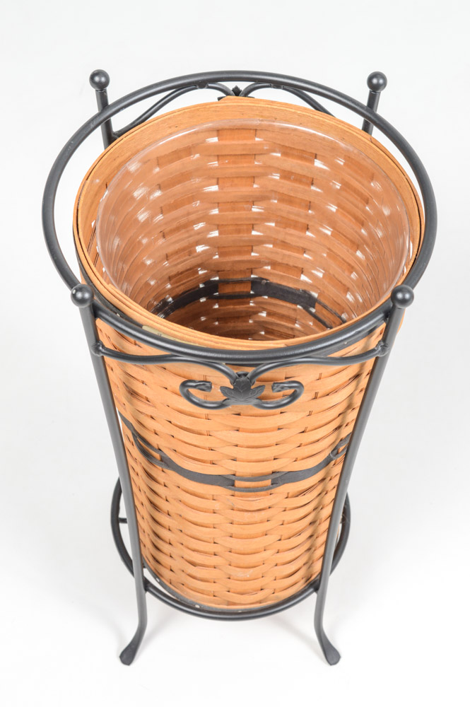 Longaberger Magazine Rack and Umbrella Stand EBTH