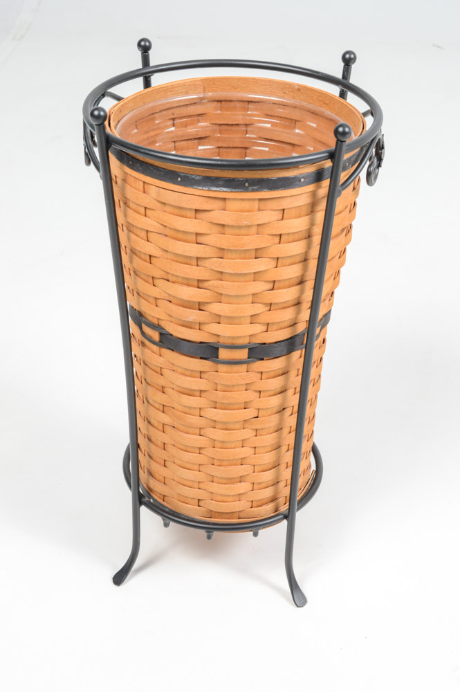 Longaberger Magazine Rack and Umbrella Stand EBTH
