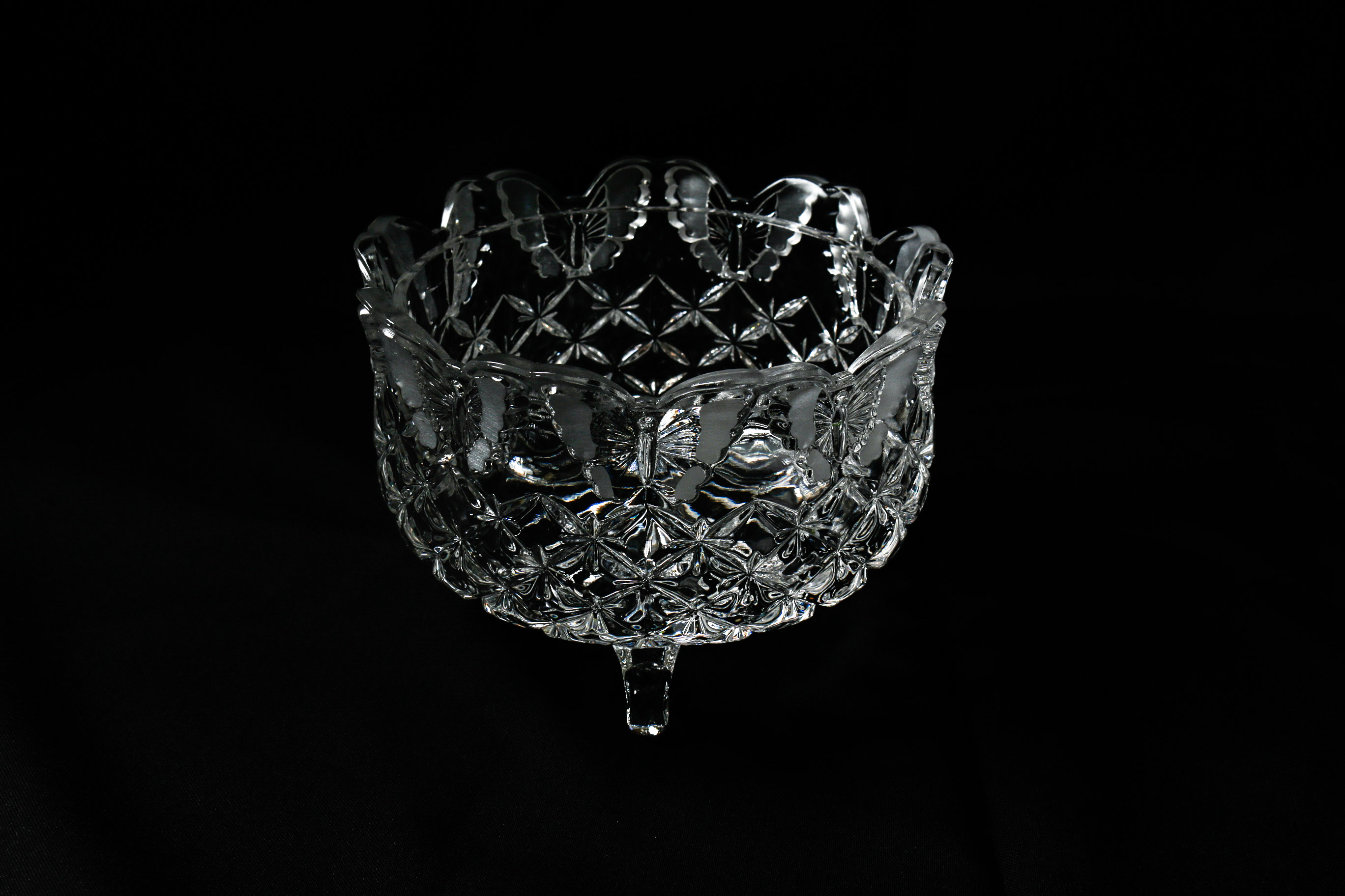 Waterford Vase and Crystal Butterfly Candy DIsh EBTH