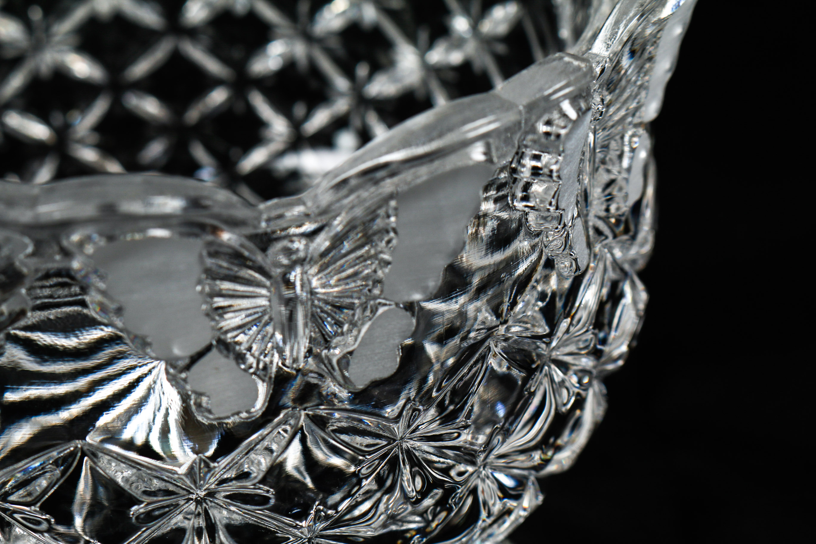 Waterford Vase and Crystal Butterfly Candy DIsh EBTH