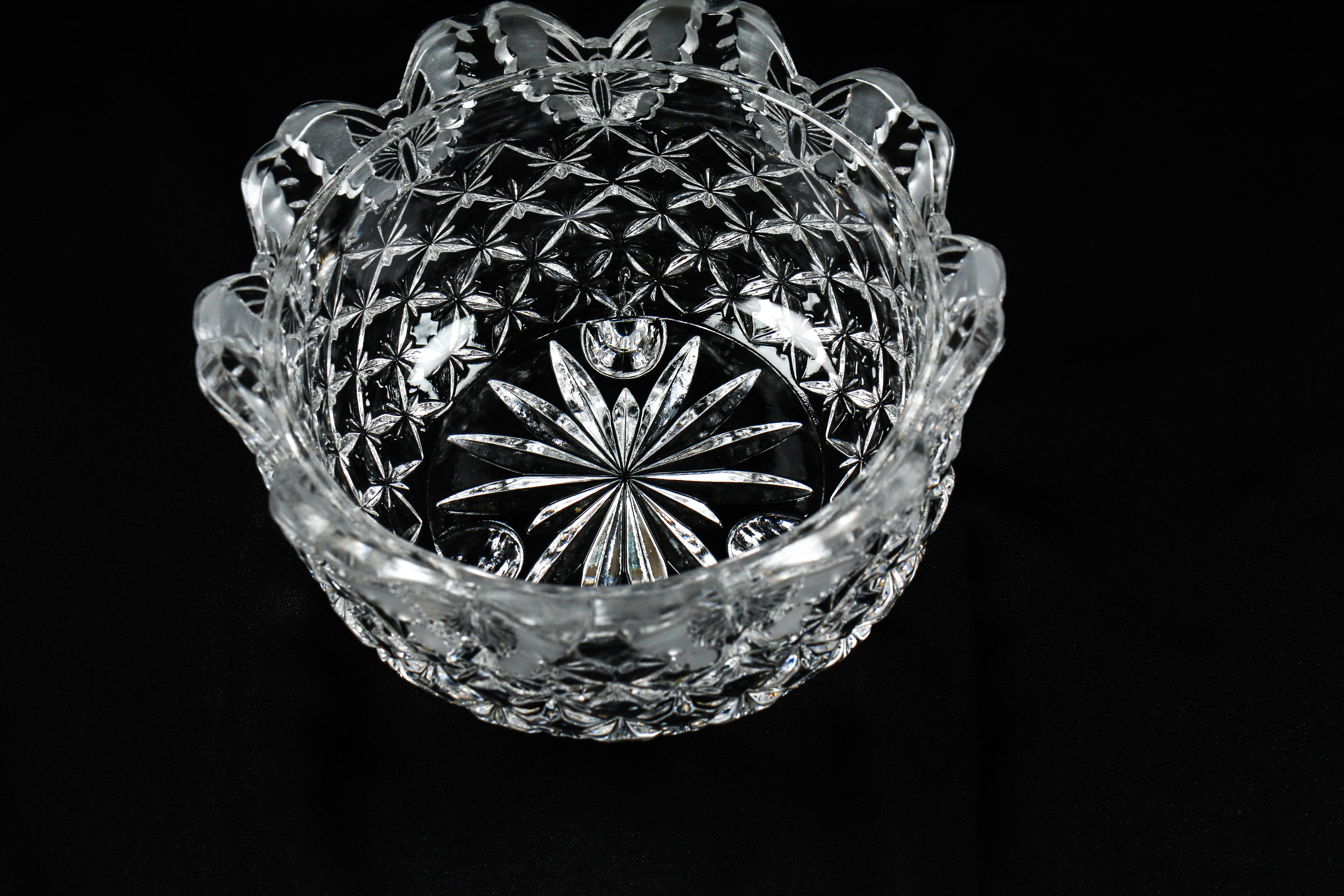 Waterford Vase and Crystal Butterfly Candy DIsh EBTH
