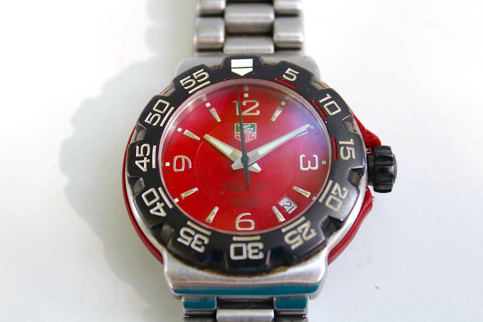 tag heuer formula 1 red face