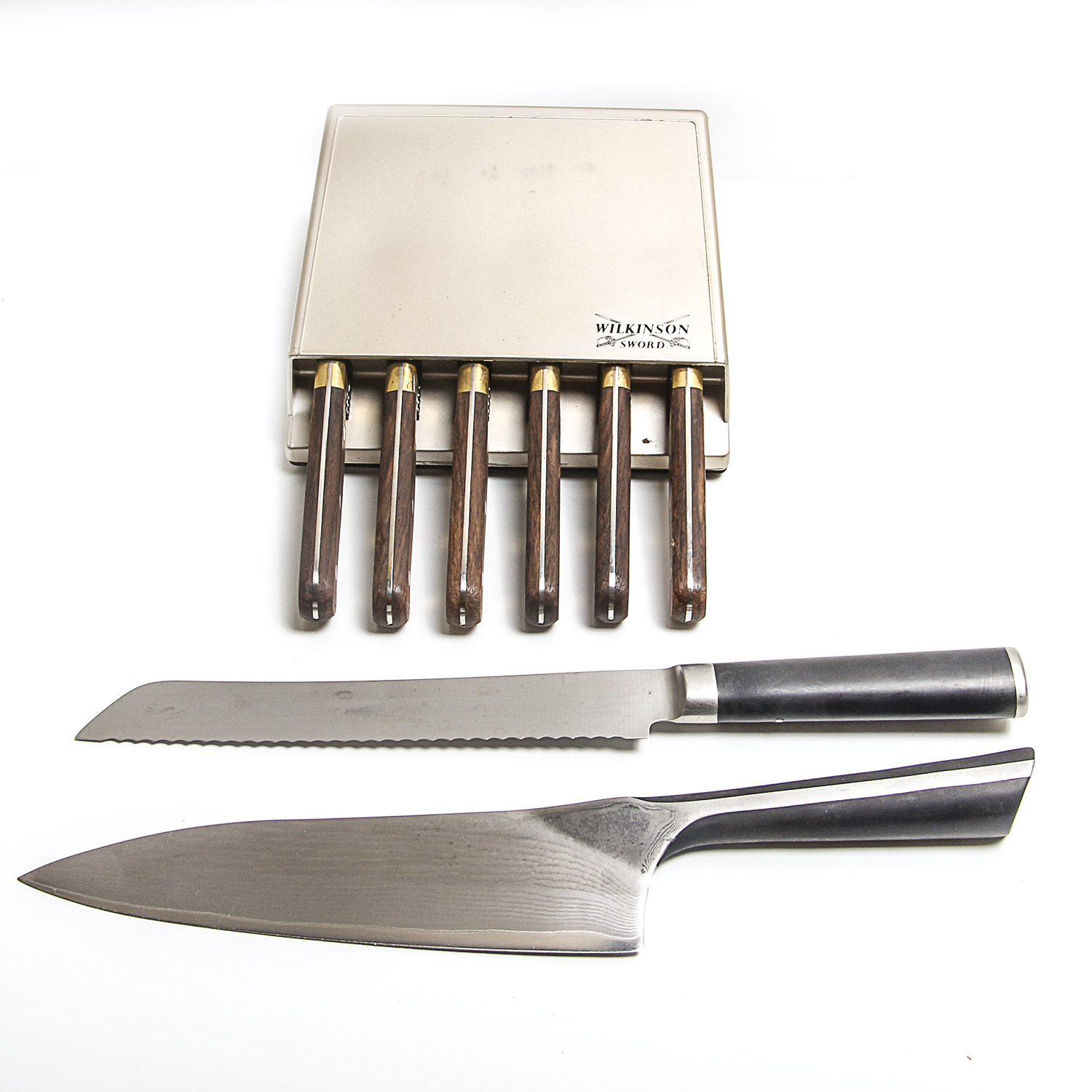 Set of Wilkinson Sword Knives and Two Chef Knives EBTH