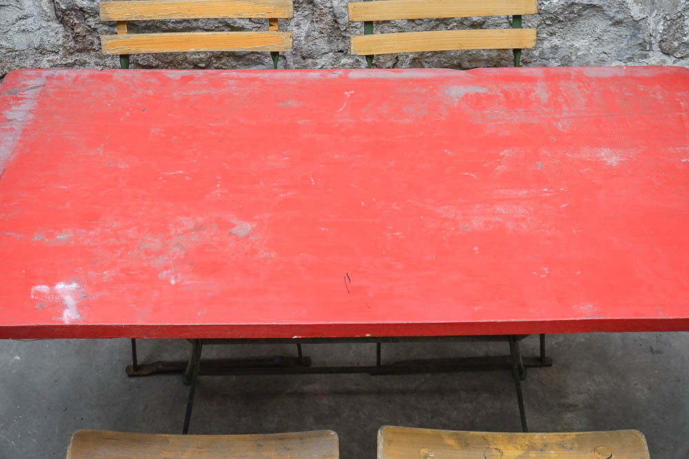 Vintage European Cafe Patio Table and Chairs EBTH