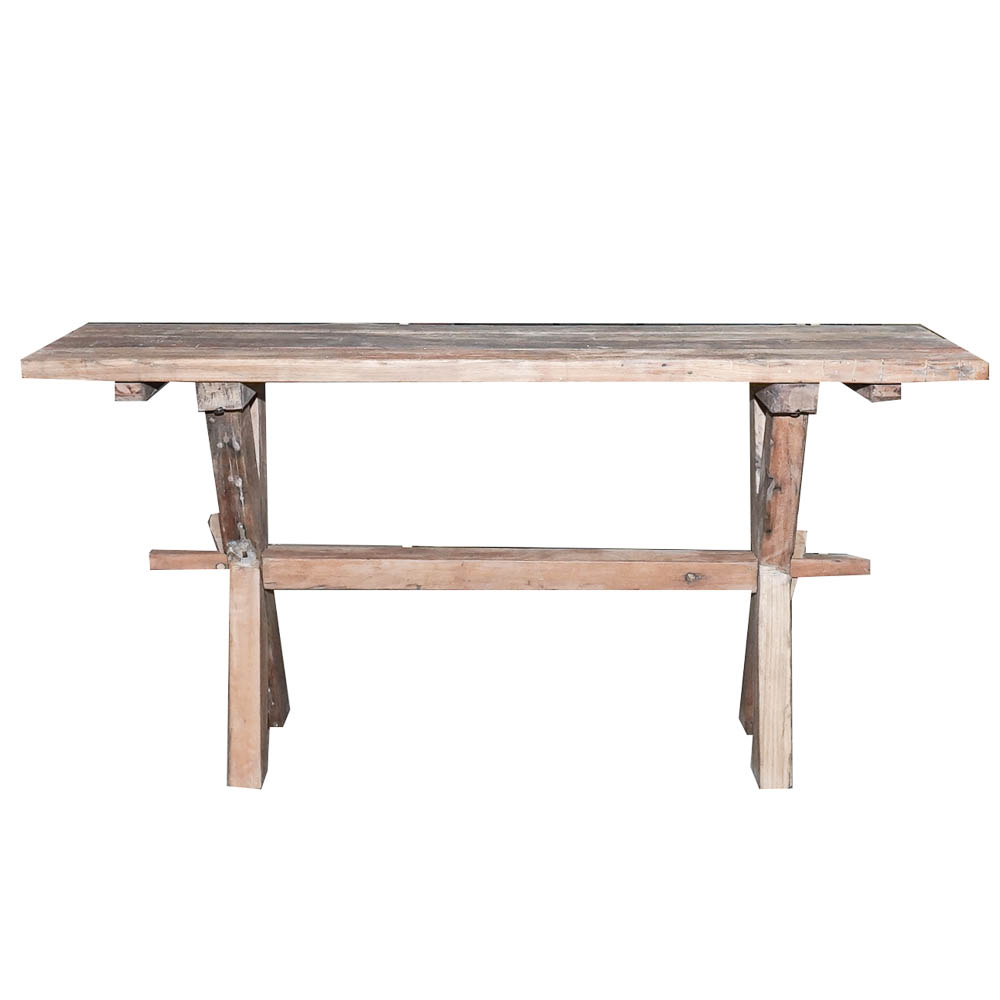 Reclaimed Wood Outdoor Console Table EBTH