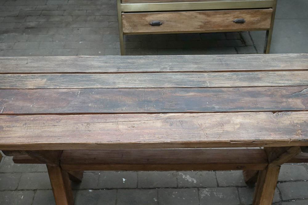 Reclaimed Wood Outdoor Console Table EBTH