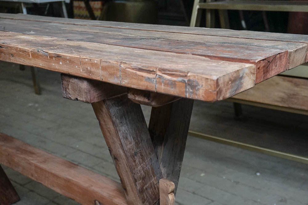 Reclaimed Wood Outdoor Console Table EBTH