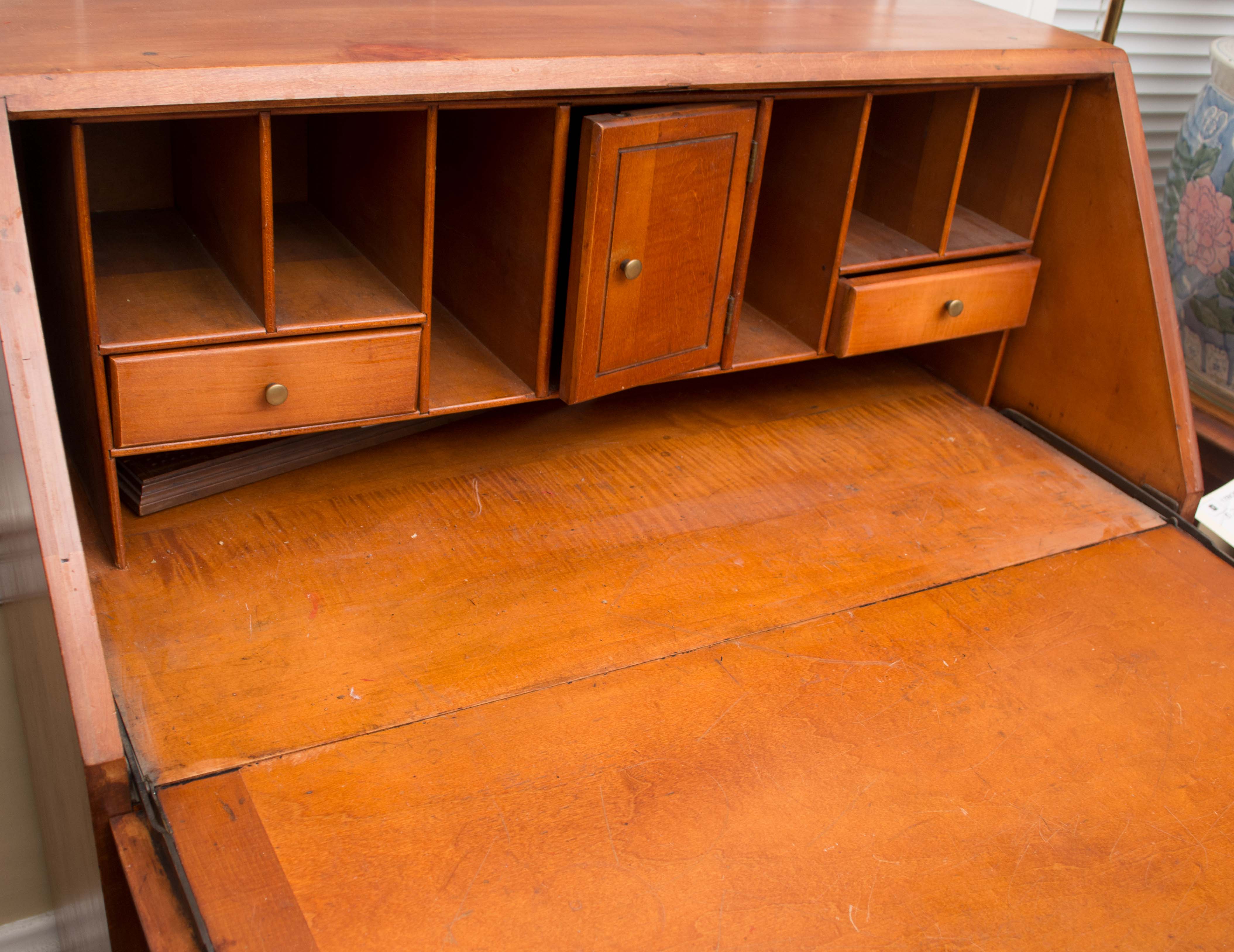 Vintage SlantFront Cherry Secretary Desk by John Wanamaker EBTH