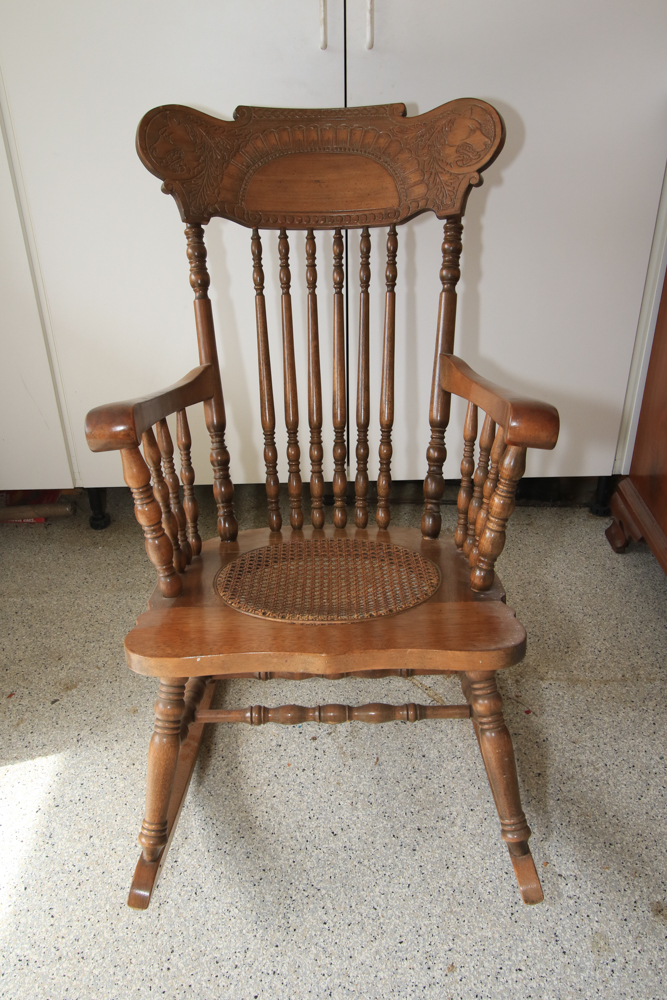 Wooden Vintage Rocking Chair by Lock 1776 Furniture Company EBTH