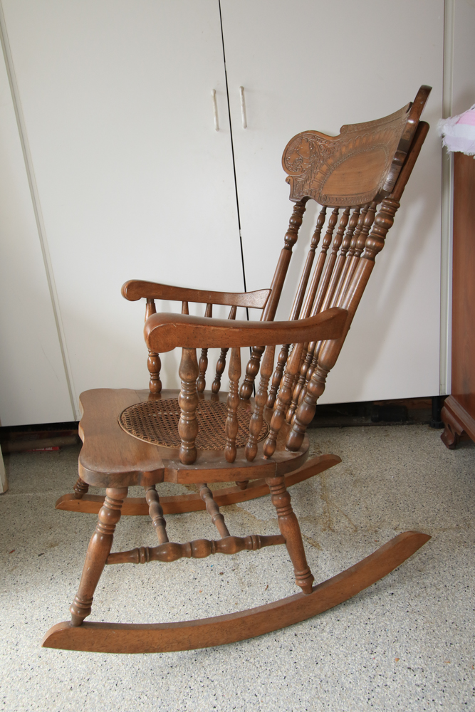 Wooden Vintage Rocking Chair by Lock 1776 Furniture Company EBTH